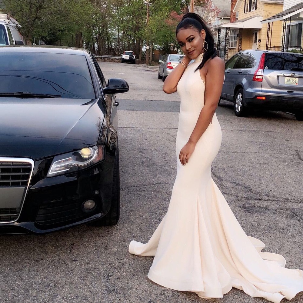 Jovani Beige shining prom dress💜